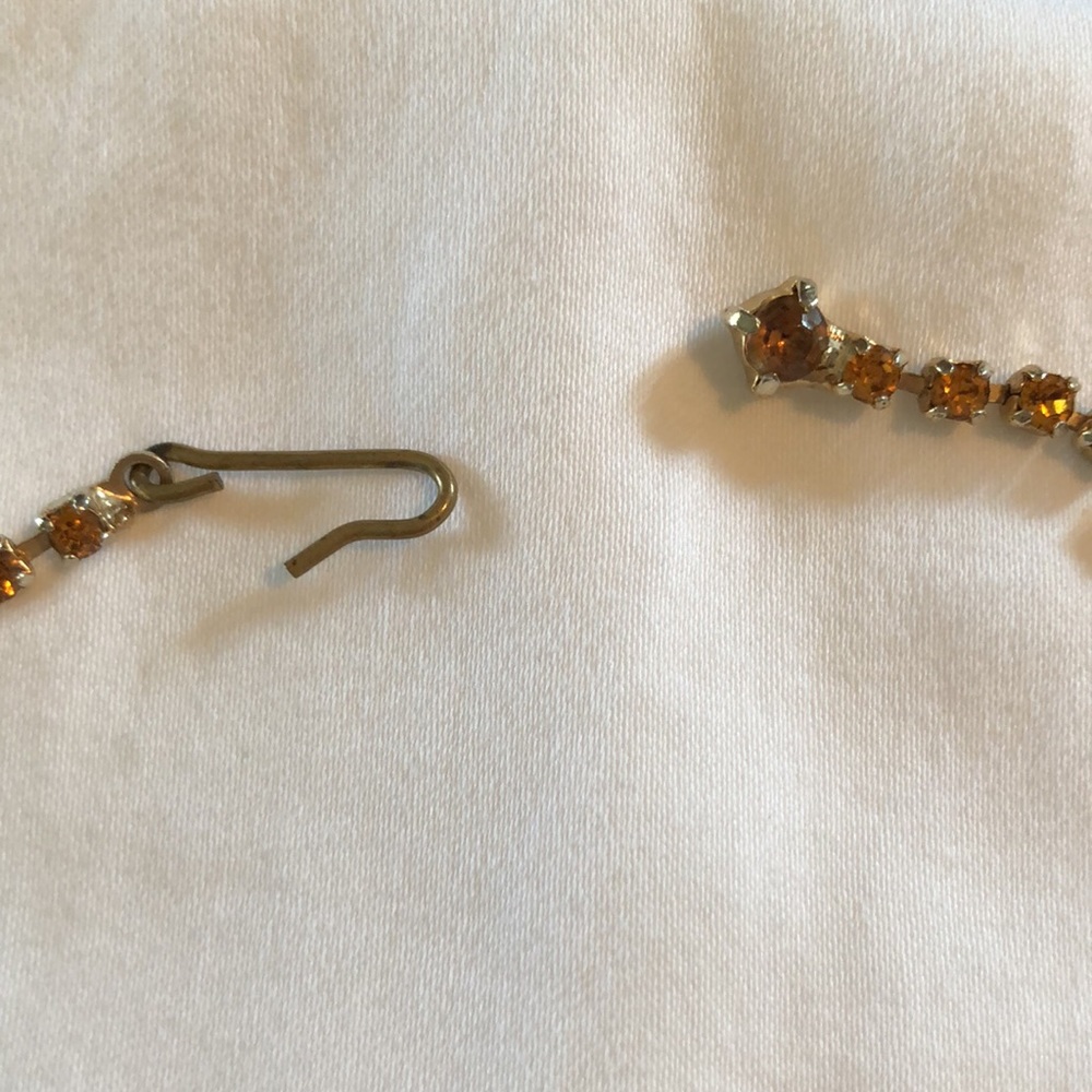 Vintage necklace with topaz-colored stones - Picture 3 of 3
